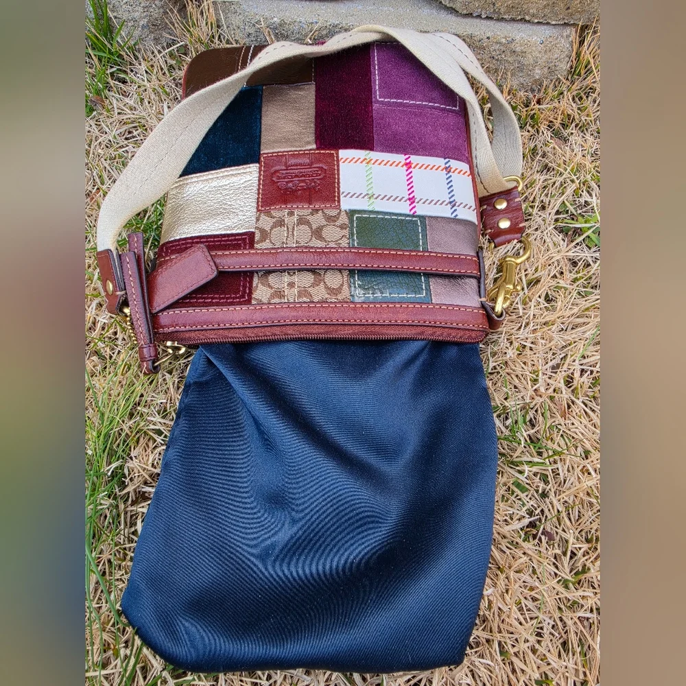 Coach 2007 Holiday Patchwork Crossbody Bag.